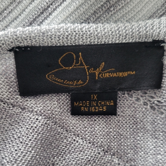 LIMITED EDITION: Silver Metalic Crochet Blouse/Short Mini Dress Size - XL (M-L) - Picture 5 of 5